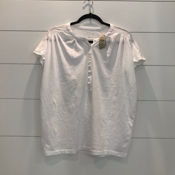 NWT. Loft white tee. - Picture 1 of 1